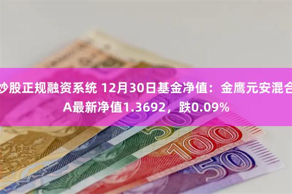 炒股正规融资系统 12月30日基金净值：金鹰元安混合A最新净值1.3692，跌0.09%