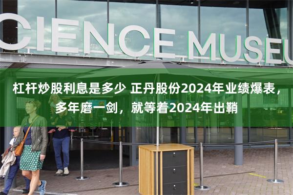 杠杆炒股利息是多少 正丹股份2024年业绩爆表，多年磨一剑，就等着2024年出鞘