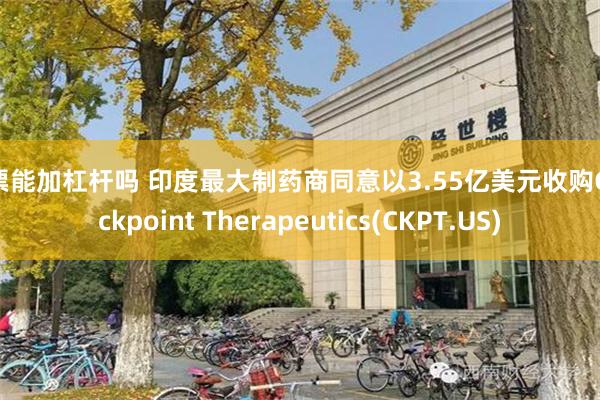 股票能加杠杆吗 印度最大制药商同意以3.55亿美元收购Checkpoint Therapeutics(CKPT.US)